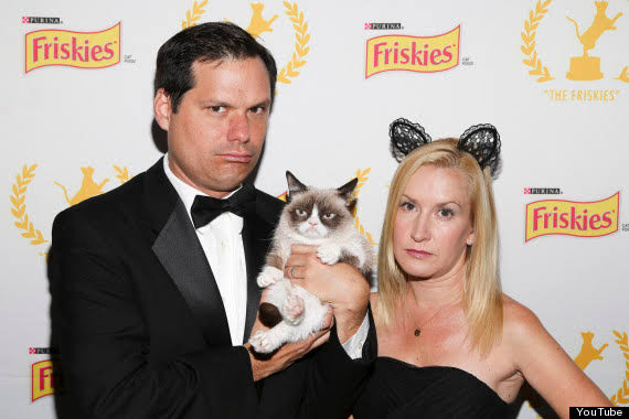 Edwin at The Friskies with Grumpy Cat