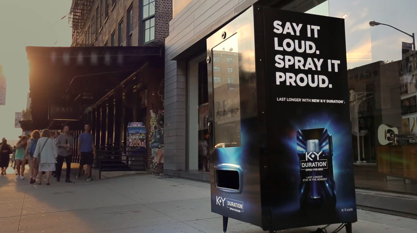 K-Y Duration Say It Loud, Spray It Proud vending machine activation